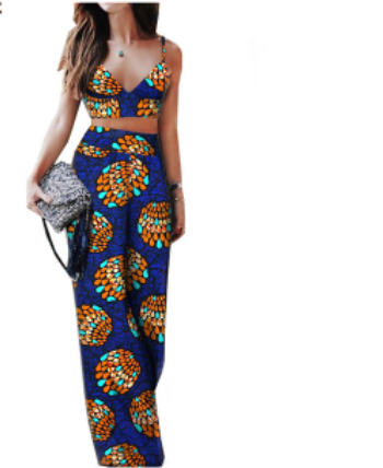 African Print Ladies Two Piece Suit