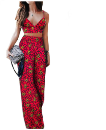 African Print Ladies Two Piece Suit